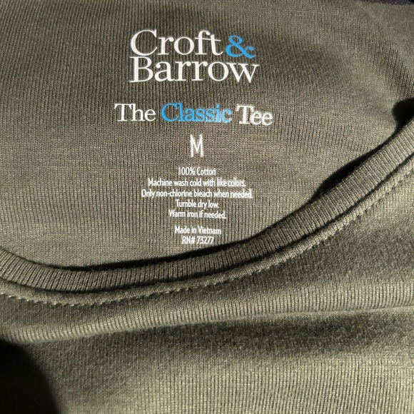 Croft & Barrow Women's Olive Classic Long Sleeve Tee Size M - Picture 3 of 6